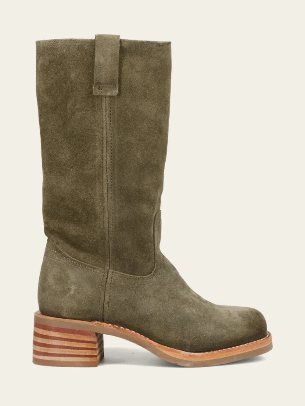Frye Campus 12R Women’s Suede Leather Boots in Olive Size US 8.5M NIB - Picture 3 of 8